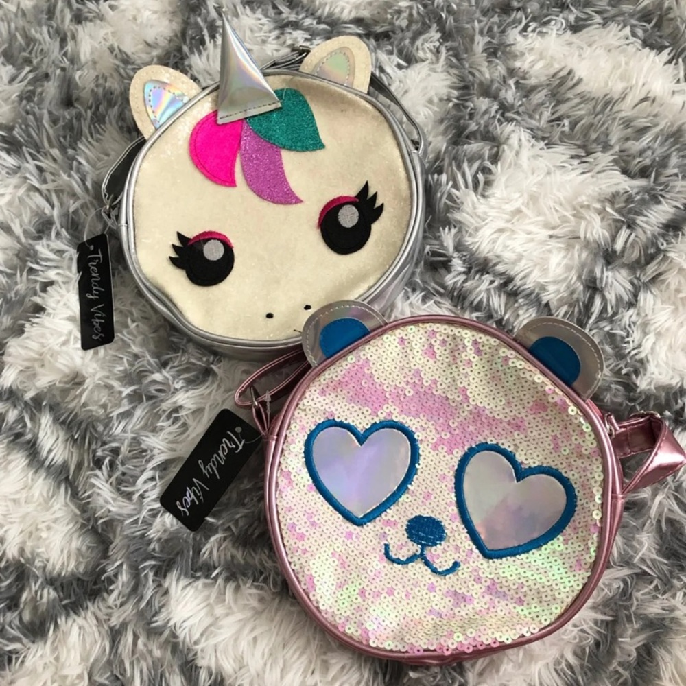 Cute unicorn and panda makeup bags